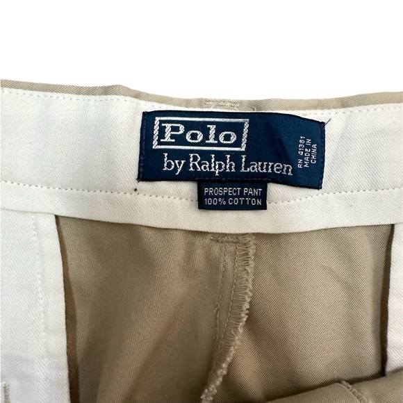 Polo by Ralph Lauren perfect pants khaki 100% cotton size 40 x 30 - Picture 2 of 5